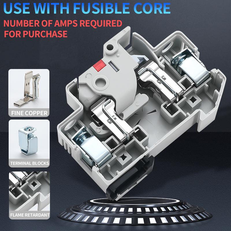 RT18-32X 1/2/3/4P 2/3/4/5/6/8/10/16/20/25/32A Din Rail mounting Fuse Holders Fuse Holder Base Pole for 10x38mm AC690V 500V Fuse Holders1
