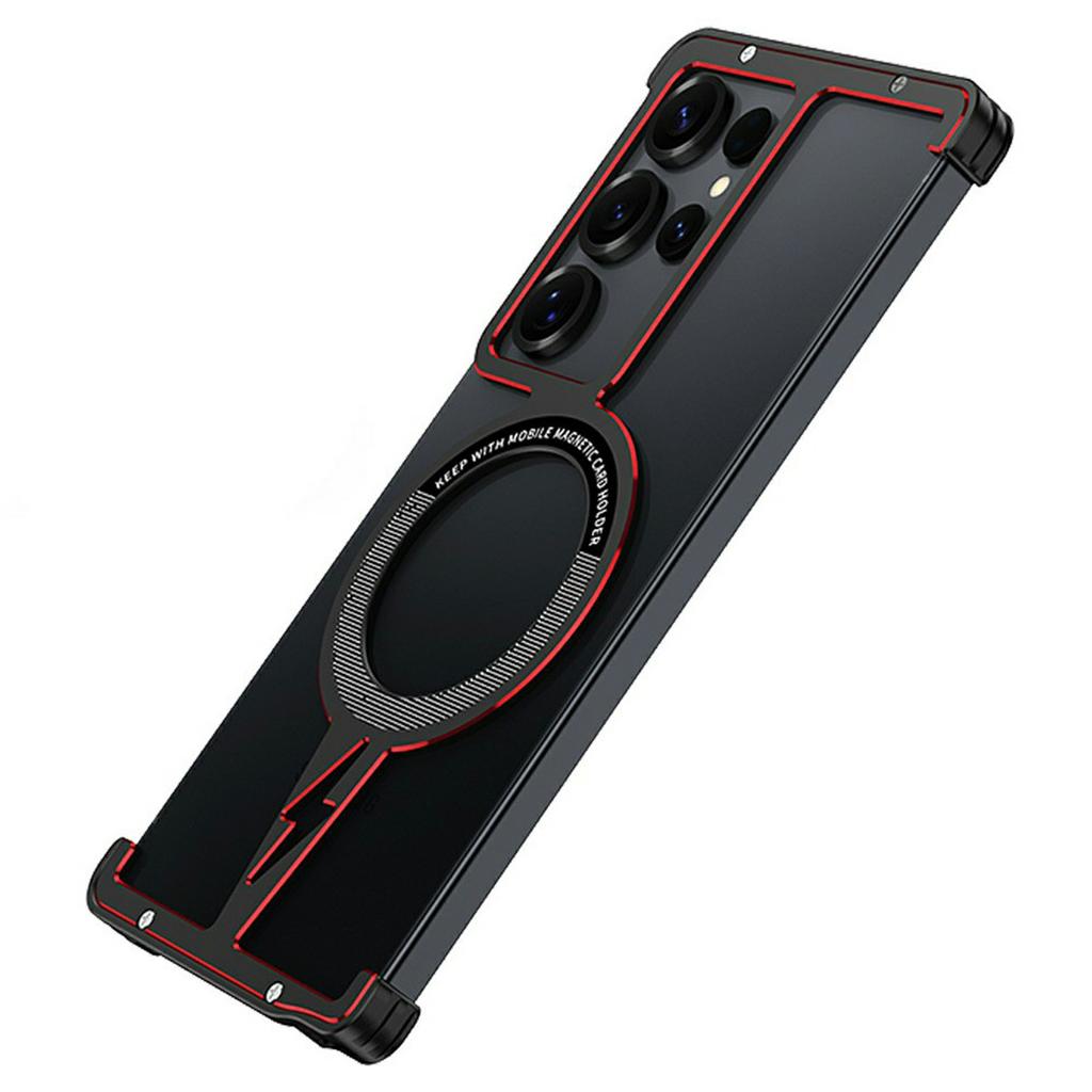 For Samsung Galaxy S25 Ultra Magnetic Bumper Case Aluminium Alloy Metal Frameless Phone Cover