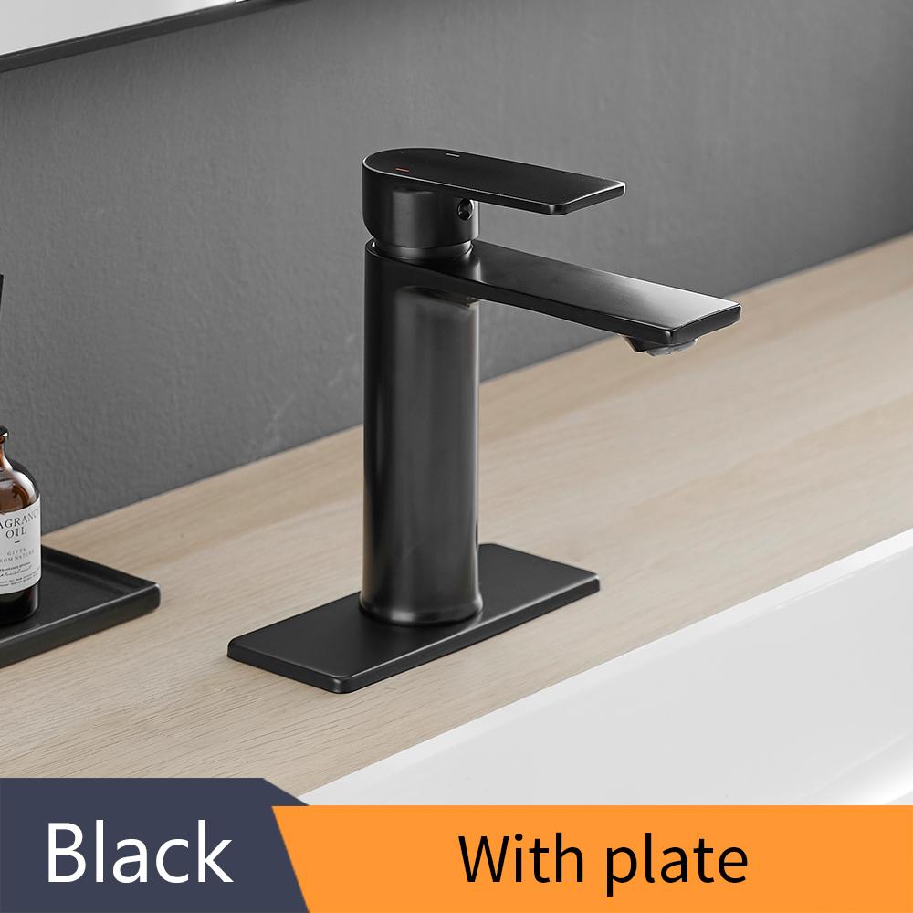 Черные смесители для ванной комнаты, смесители для горячей и холодной воды, смесители для ванной комнаты, кухонные смесители для раковины 855985