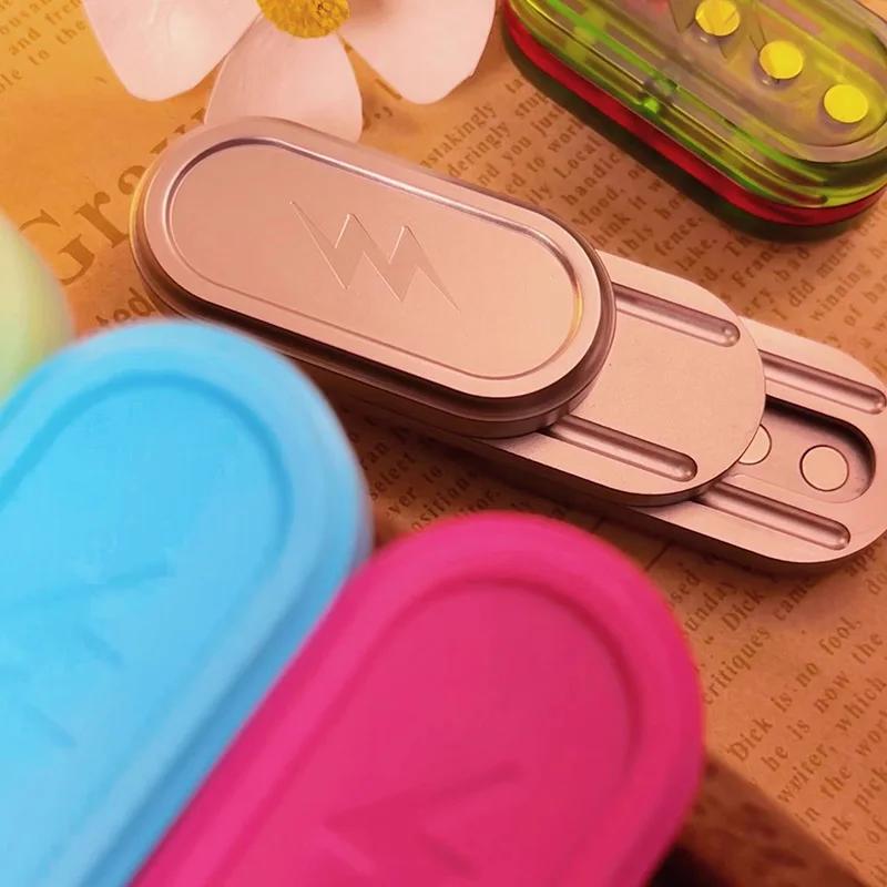 Fidget Push Slider G10 /Ti /Zirc Three-layer Mechanical Magnet Structure Stress Relief Toys Magnetic Fingertip E Toys Gifes