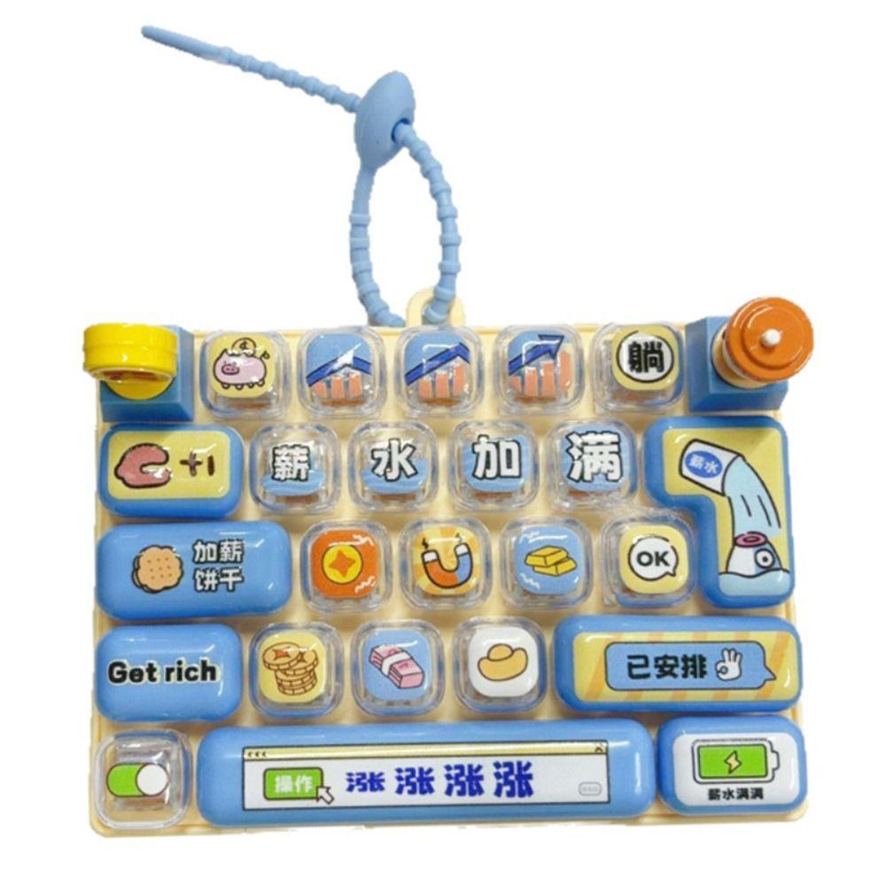 26-key Fidget Keypad Toy Pressable Keys Keyboard Pendant Cute Keypad Keychain Backpack Decoration