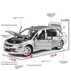 1:24 Mitsubishi EVO9 street car version alloy die-cast car imitating real sound and light retro collection ornaments boy toy