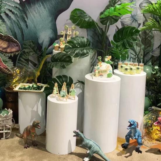 3 Pcs Party Cylinder Pedestal Stand Cover Plinth Pillar Decorative Sleeves Birthday Party Wedding Decor Dessert Base Wrap Cloth Party Planner