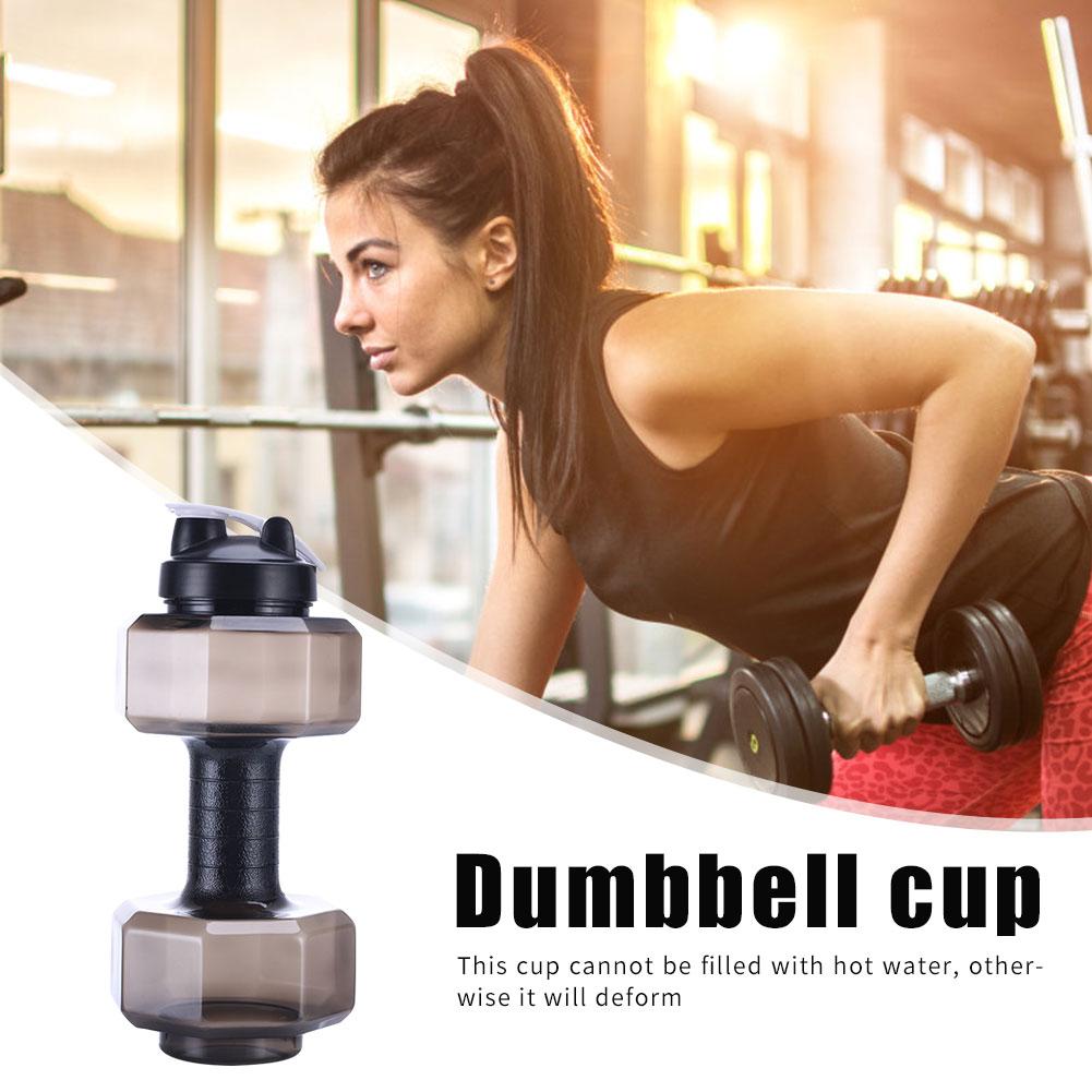 3600ml Dumbbell Kettle Multifunctional Gym Sports PET Dumbbell Shaped Kettle Outdoor Fitness Cycling Camping Cold Water Bottle