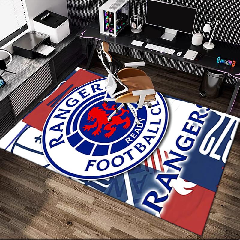 Rangers FC Carpet, Non-slip Office Chair Rug, Digital Print Home Area Rug, Unique Festival Decorations