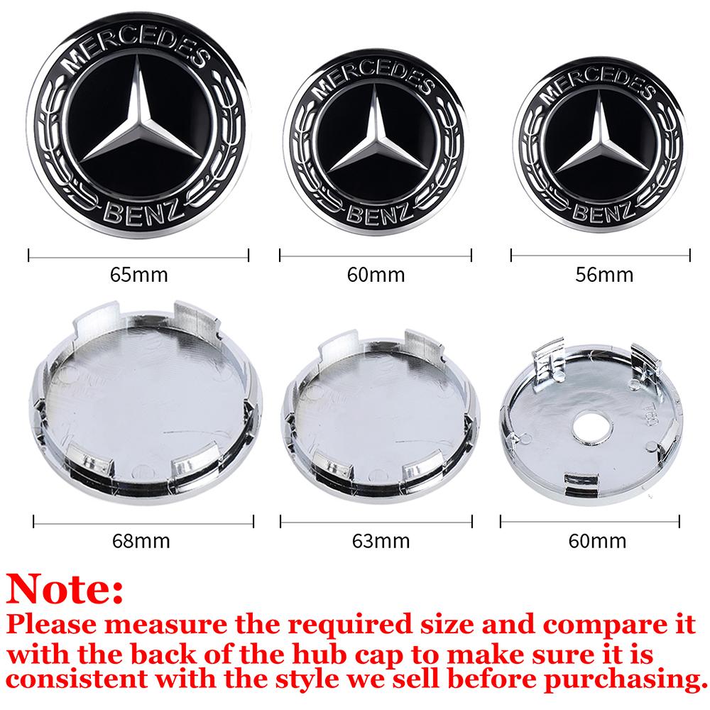 56/60/63/65/68MM Car Styling Wheel Center Caps Hub Cover Decor Stickers For Mercedes Benz AMG W203 W206 W220 W205 W212 W210 W108