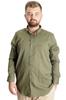 Men's Plus Size Plus Size Shirt Mode Xl Plus Size Men's Shirt with Long Sleeve Pocket Oxford 20366 Khaki
