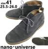 Nano Universe Crepe Sole Desert Boots 41 26 Navy Chukka short(USED)