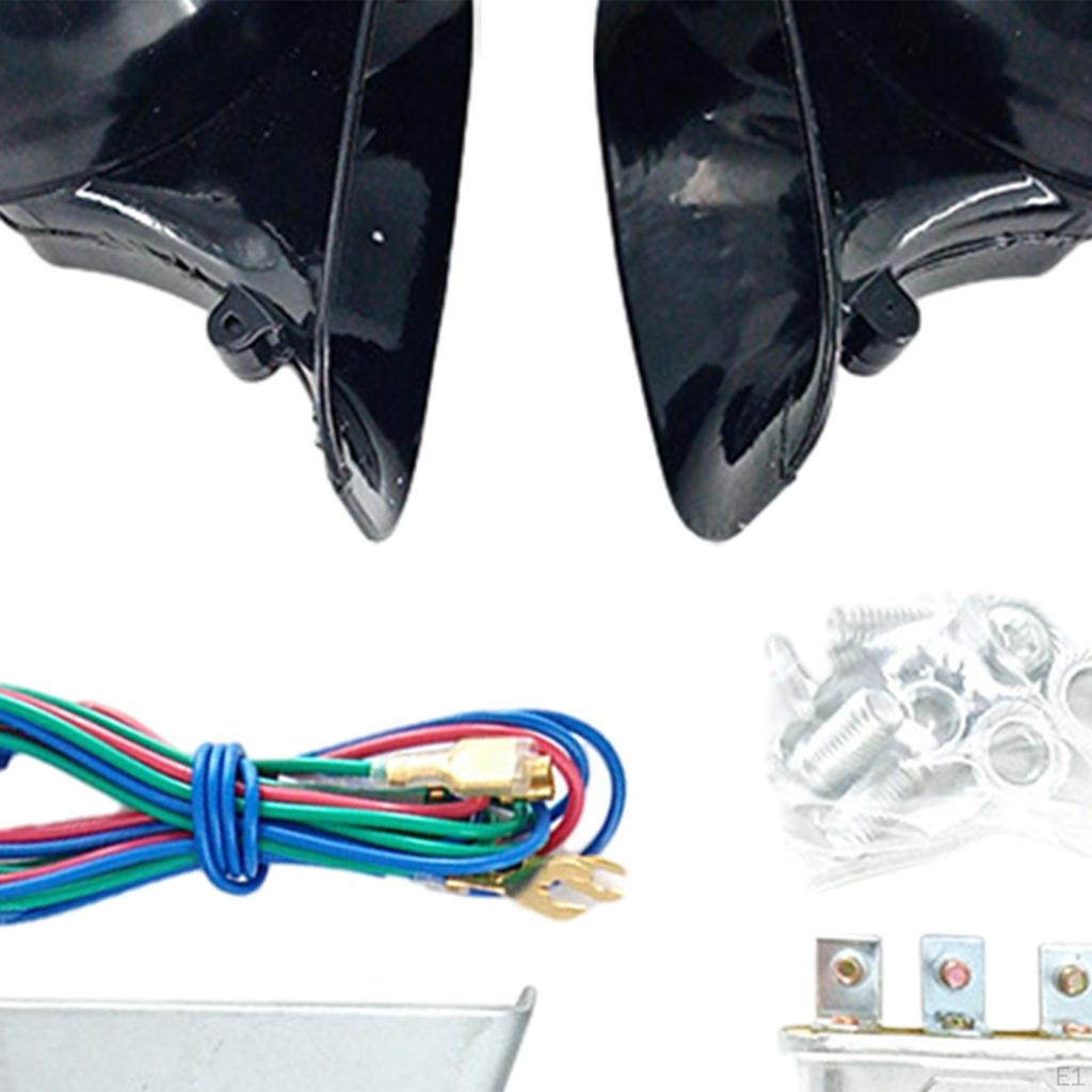 Электрический черный гудок автомобильный водонепроницаемый автомобильные аксессуары, компактный, супер громкий 12 В