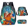 New Anime Cartoon Dragon Ball Backpack Primary and Secondary School School Bag Shoulder Bag Pencil Bag Three-piece Set 61-NMAOV