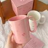 New Butterfly Ceramic Mug Cute Cup Large Capacity Student Friends Gift Mugs Coffee Cups Gift Box Packaging