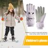 Детские лыжные перчатки, зимние термоперчатки для снега, ветрозащитные бархатные теплые перчатки для сенсорного экрана, для холодной погоды, катания на сноуборде, катания на санях