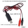 USB 5 В в 1,2 2,4 3,6 4,8 В Кабель-элиминатор батареи для игрушек с дистанционным управлением, рождественских гирлянд, фонариков, часов