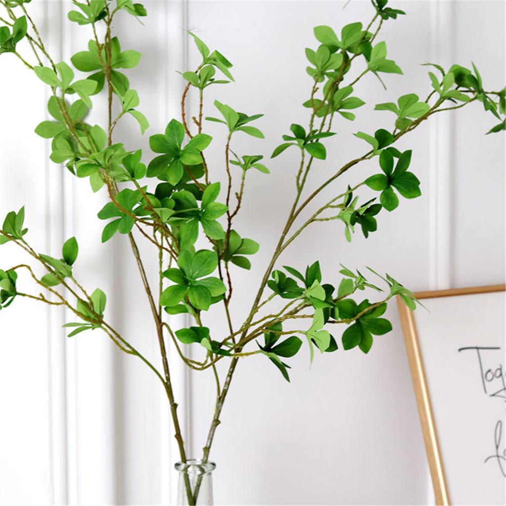 4 шт. искусственные зеленые стебли фикуса стебли фикуса ветки искусственные ветки фикуса листья искусственные растения для домашнего офиса декор