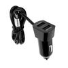 Автомобильное зарядное устройство с двумя портами USB 4,8 А + 1 А, с высоким током для зарядки мобильного телефона, с USB-кабелем
