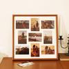 Wooden Multi-Photo Frame 9 Grid DIY Wall Hanging Or Desktop Display Couples Friends Memories Modern Minimalist Home Decor
