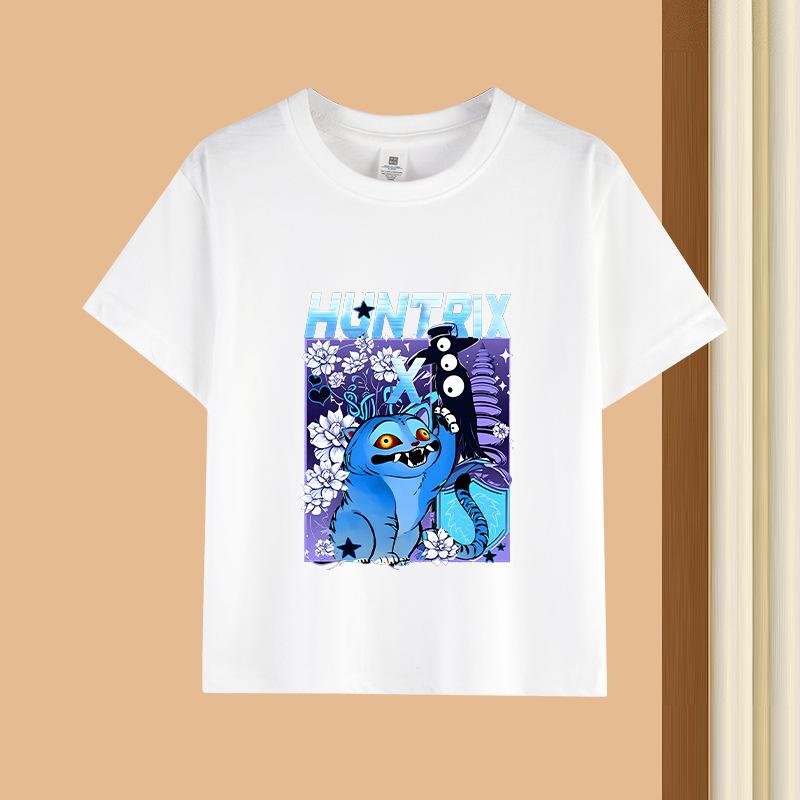 Kpop Korean Wave Witch Hunting Team Tiger Printed Children's T-shirt