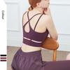 Sports Underwear Breathable Summer Cross Yoga Vest Thin Shoulder Strap Crop Top Solid Color Running Sportswear Women