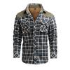 Fleece Thickened Shirt Men's Long-sleeved Plaid Shirt Casual Tooling Jacket