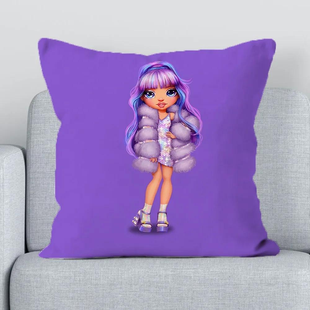 R-радуга Высокий Наволочки для кровати Чехол для подушки Наволочка 40*40 Декоративные наволочки 40x40 Короткий плюш Чехлы для подушек Диван