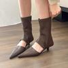 Spring New Pointed Hollowed Out Cool Boots Boots Sleeve Elastic Women's Boots Stiletto Fashion Shoes
