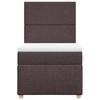 Box Spring Bed with Mattress Dark Brown 90 x 190 cm Fabric