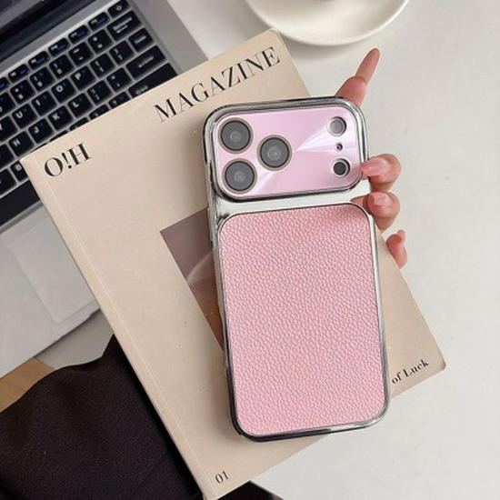 Большое окно Боковая наклейка Чехол с текстурой кожи личи для iPhone 13 Pro Max