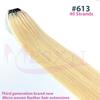 MESXN Third  Feather New Hair Extensions Straight Natural Real Human Hair Microring Hair Extensions  Brown Blonde  For Salon