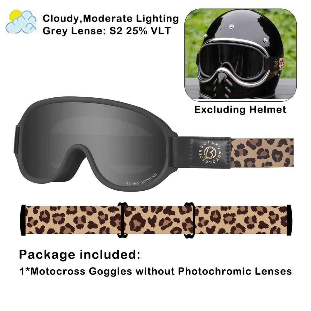 Photochromic Motocross Goggles Fit Small Helmet Polarized Anti Fog Motorcycle Goggles UV400 Moto Glasses for Dirt Bike Off Road