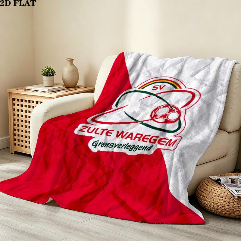 Sv Zulte Waregem Print Flannel Blanket, High quality Comfortable for All Seasons, Home Decor, Warmth and Comfort, Perfect for Christmas Gifts