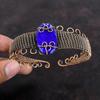 Lapis Lazuli Bangle Copper Wire Wrapped Cuff Bracelet Natural Gemstone Bangle Adjustable Bangle Handmade Unique Copper Jewelry Gift For Her
