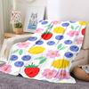 1pc Fruit Garden Lightweight Flannel Blanket, Comfortable and Warm Blanket, for Office and Camping Sofa Bed, Livingroom006
