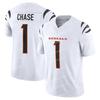 White Jersey No. 9_1_2 Classic Summer Short-Sleeved Outdoorray Joe Burrow Ja'marr Chase Evan Mcpherson Cincinnati Motorcycle