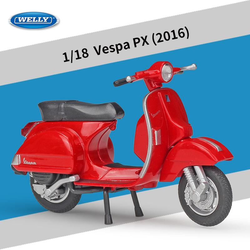 Welly 1/18 2016 Vespa PX Сплав Масштабная Модель Мотоцикла Литье под Давлением Игрушечные Транспортные Средства Металлическая Коллекция Автомобилей Детские Игрушечные Транспортные Средства Подарок