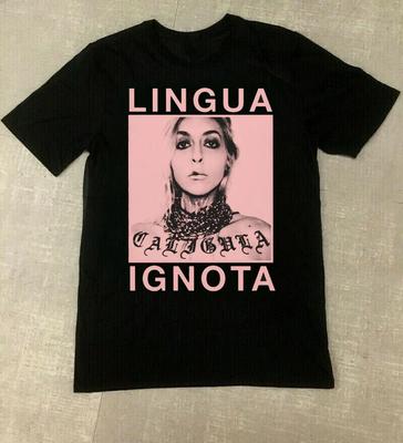 LINGUA IGNOTA Графический Подарок Для Фаната Черный Хлопок Полный Размер S-5XL Унисекс Футболка