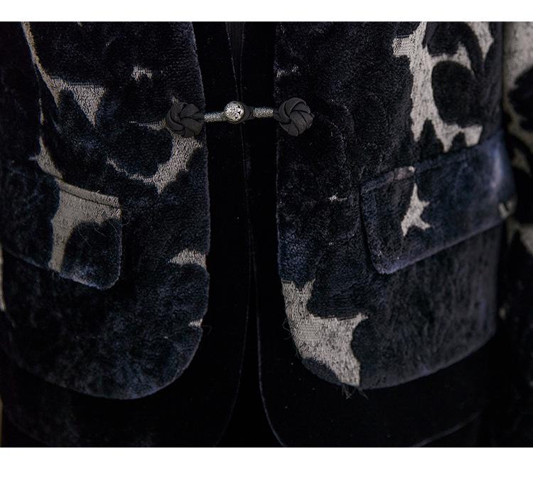 Пальто из бархата из тутового шелка на осень/зиму - Простое, с принтом, свободного кроя, приталенное, женская верхняя одежда 1297