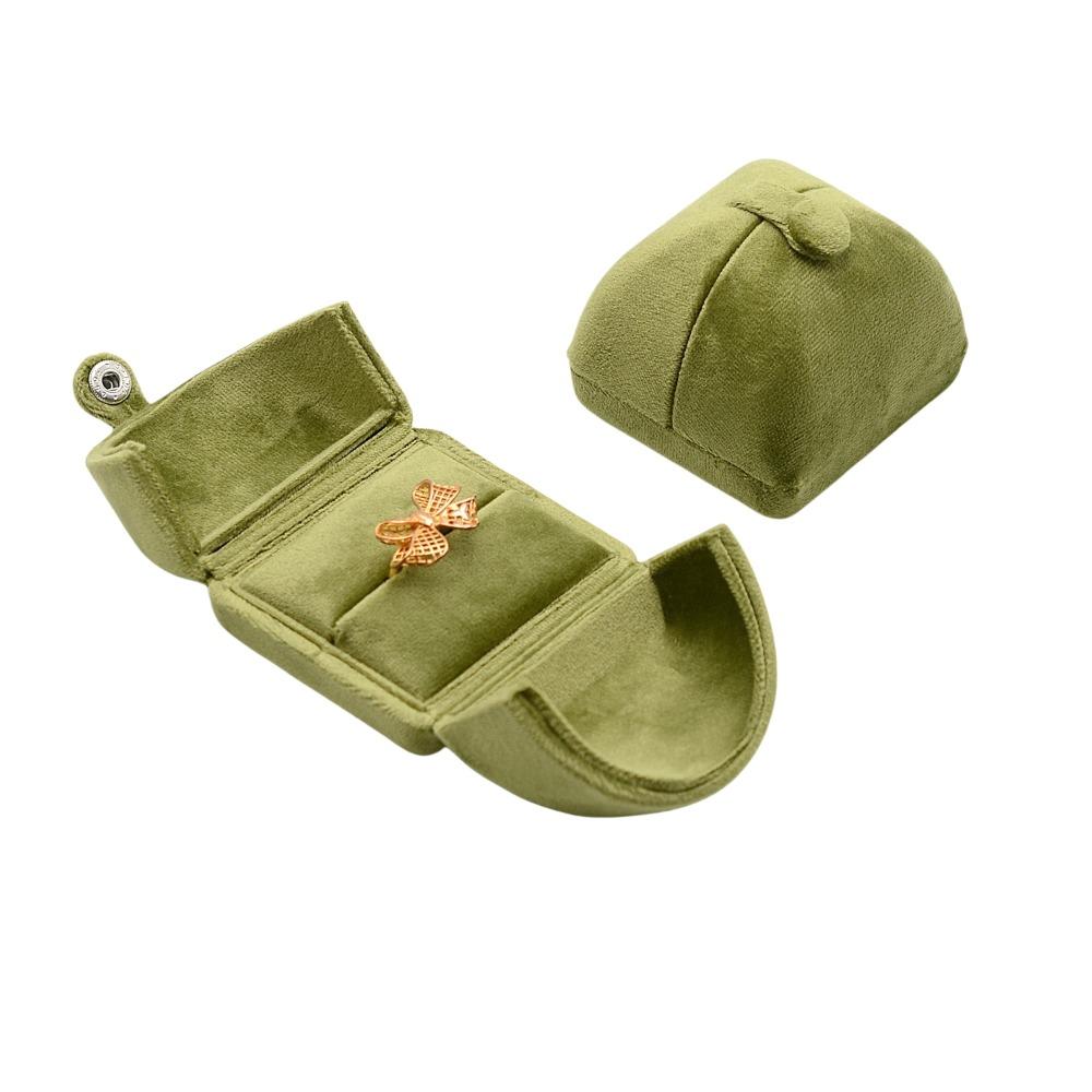 Luxury Velvet Jewelry Box Vintage Necklace Bracelet Case Portable Rings Bearer Box  Jewelry Storage