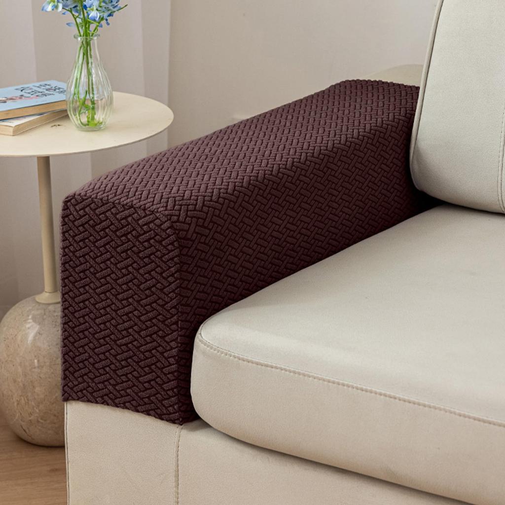 Новые чехлы на подлокотники дивана Простые эластичные чехлы на подлокотники дивана в клетку Противоскользящие Защита мебели от загрязнений Съемные чехлы для кресла