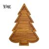 Decorative Nut And Fruit Tray Christmas Tree Elk Serving Tray, Durable Wood Partitioned Design Food Server Platter, Dinnerware for Charcuterie Snacks