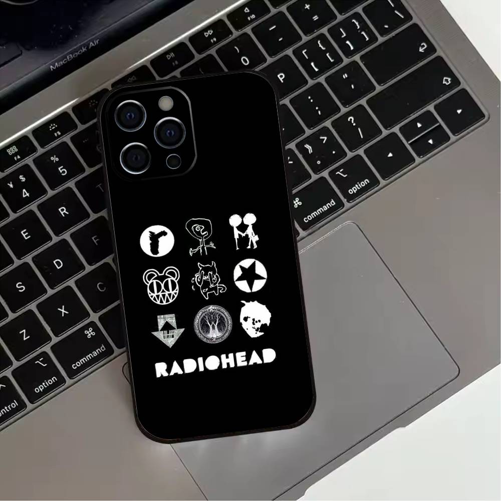 Classic R-Radiohead Rap Band Phone Case For iPhone 17,16,15,14,13,12,11 Plus,Pro Max,XS,Soft Silicone Black Cover