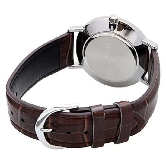 CASIO Quartz Mens Watch MTP-VT01L-7B2 Silver Brown Leather Band Overseas Model