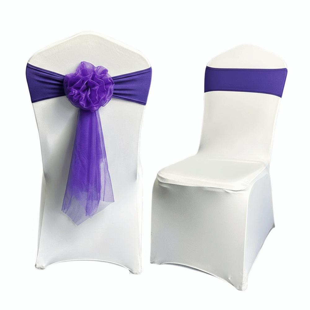 Stretch Chair Bow Tie Ready Made Spandex Stretch Cover Elegant Chair Sashes Banquet Setting