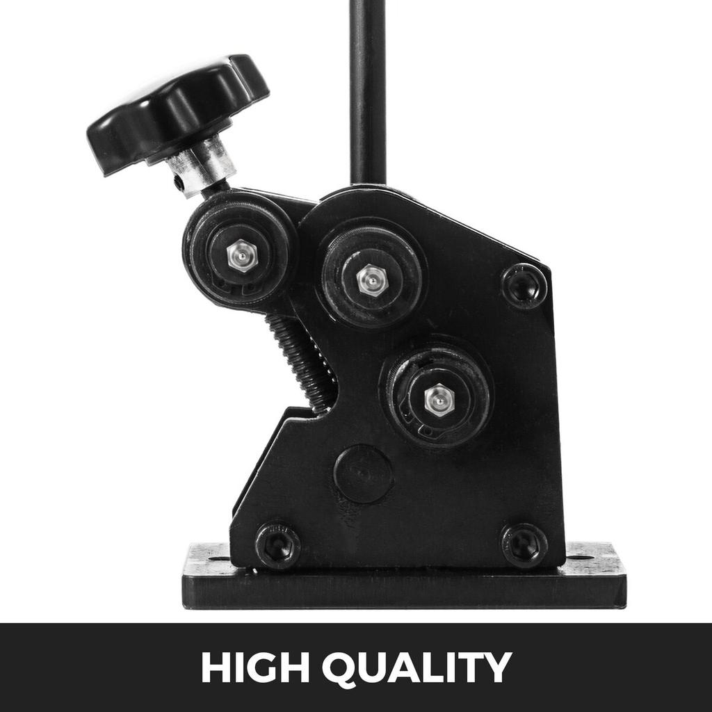 Manual Ring Roller Bender Metal Sheet Roll Bending Rolling Machine 343mm Hand Tubing Bender Steel Ring Roller Bender 3-1/2'' Handle Handheld Hand
