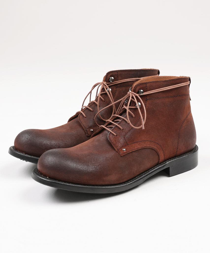 Brenowelt 810 Burning Oil Nubuck 4-Inch Work Chukka Goodyear Welt Half-Red Sole