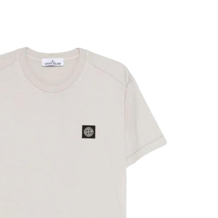 STONE ISLAND Мужская однотонная футболка с коротким рукавом и круглым вырезом L1S152100027S0013-V0061