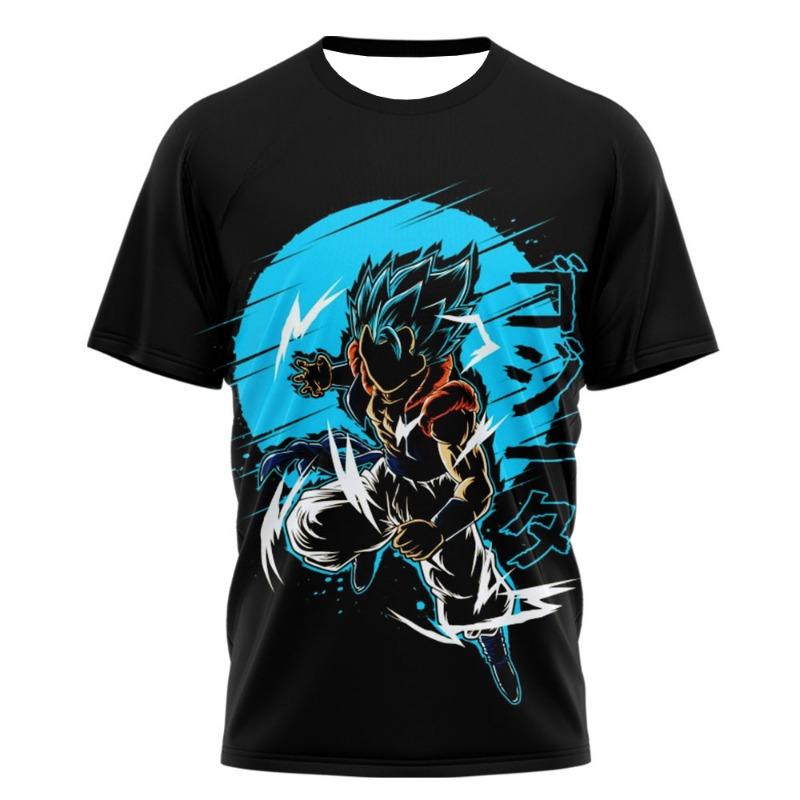 Оверсайз Футболка с принтом Beerus из Аниме Dragon Ball Super Унисекс Streetwear Фиолетовое Пламя Графика Повседневный Наряд для Фанатов Аниме