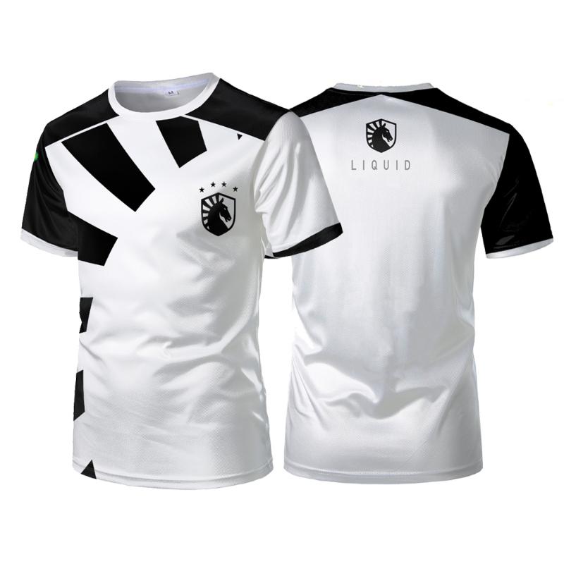 Униформа команды Liquid Team CS:GO E-sports Соревнования Тренировочные костюмы Мужские спортивные футболки Дышащие повседневные свободные топы Футболки