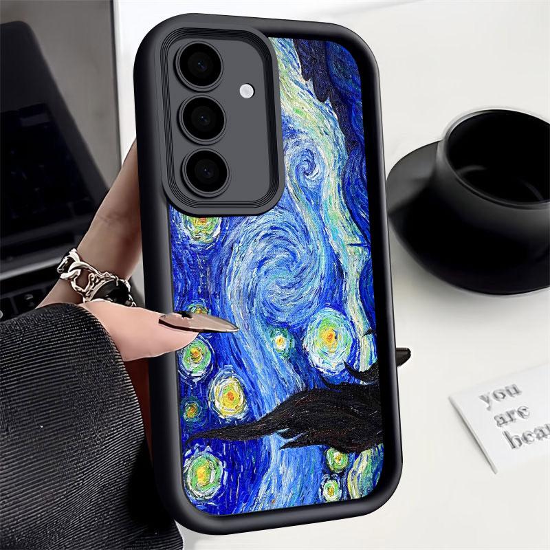 Чехол для телефона с масляной живописью для Samsung S26 S25 S24 S23 S21 S20 Ultra Ван Гог Звездная ночь Funda для Galaxy S25 S24 FE S26 Plus Чехол