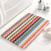 Color Wavy Flocking Floor Mat Home Living Room Bedroom Square Carpet Bathroom Toilet Absorbent Non-slip Foot Mat