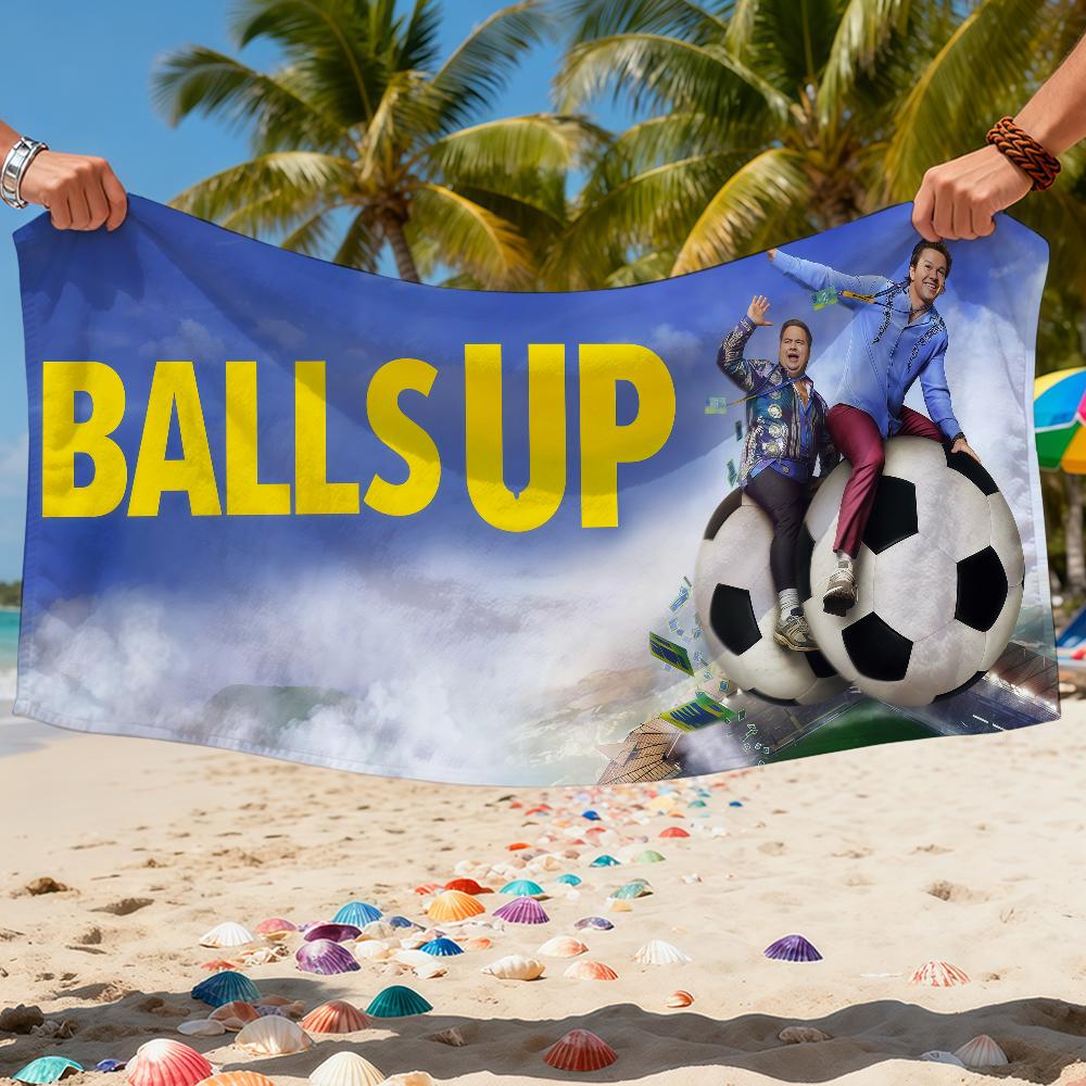 Полотенце Пляжное B-Balls Ванная Быстросохнущее Легкое В Портативный Сауна Кемпинг Бассейн для плавания Путешествия